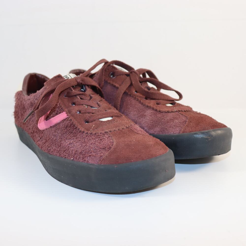 Vans Skate Shoes Burgundy Shag Suede | Size‎ 6.5 Men / 8 Women | Rare Style